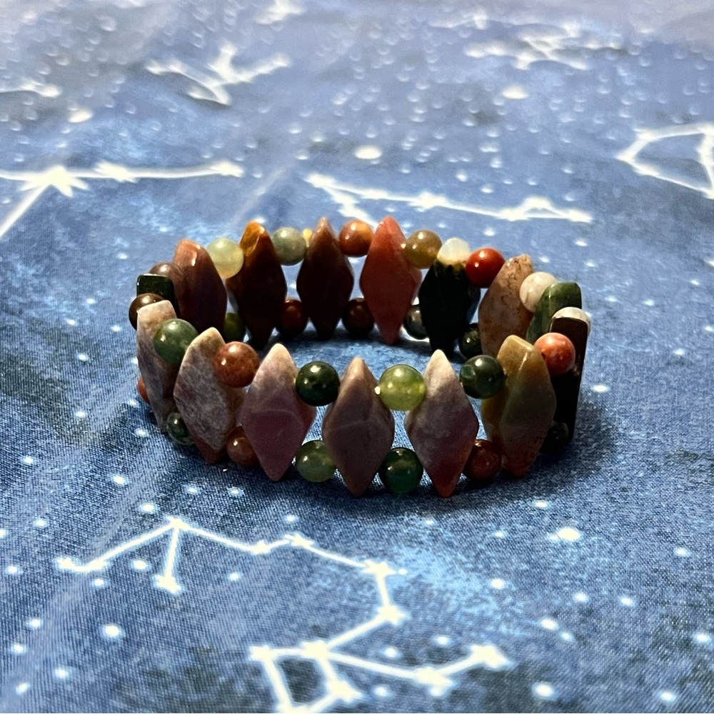 Handmade Colorful Agate Crystal Bracelet